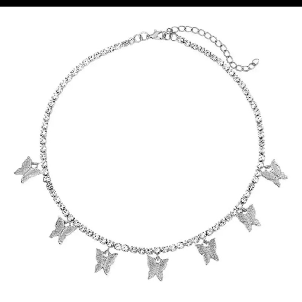 Butterfly Choker Silver